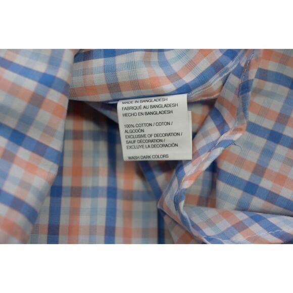 Izod Dress Shirt Long Sleeve Casual Button Up Plaid Mens Size Medium NWT - Picture 12 of 12